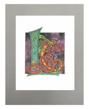 Load image into Gallery viewer, 11X14 Matted Celtic Letter Print