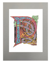 Load image into Gallery viewer, 11X14 Matted Celtic Letter Print