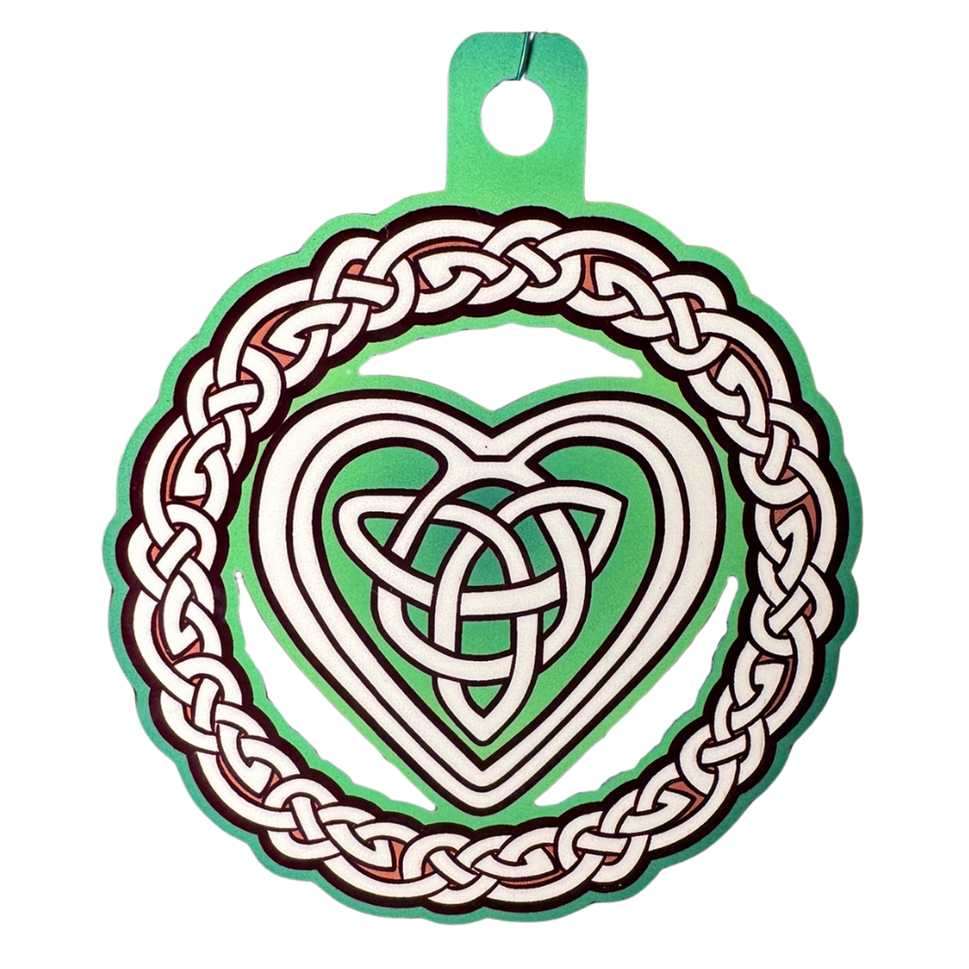 Celtic Heart Knot Green Wreath Ornament