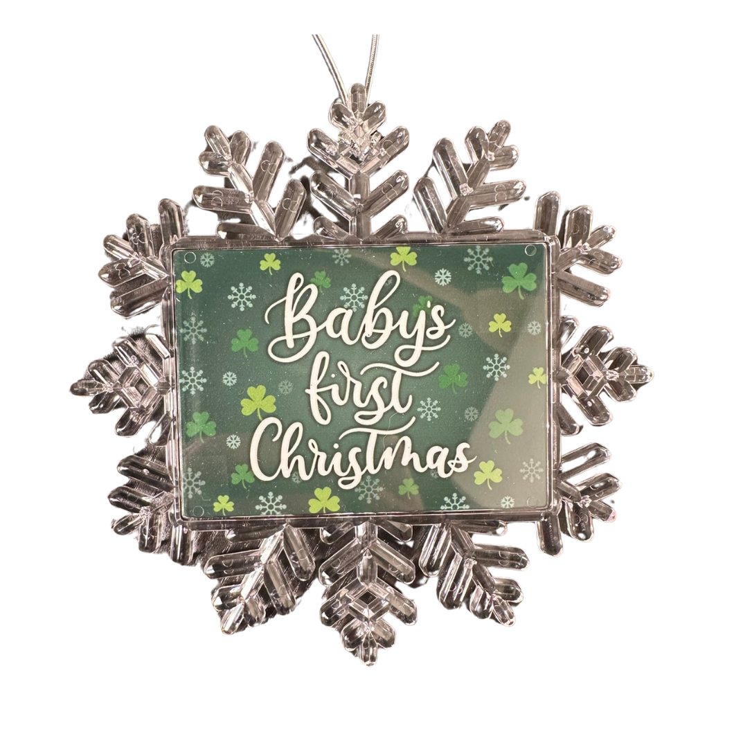 Baby's First Christmas Snowflake Large Ornament