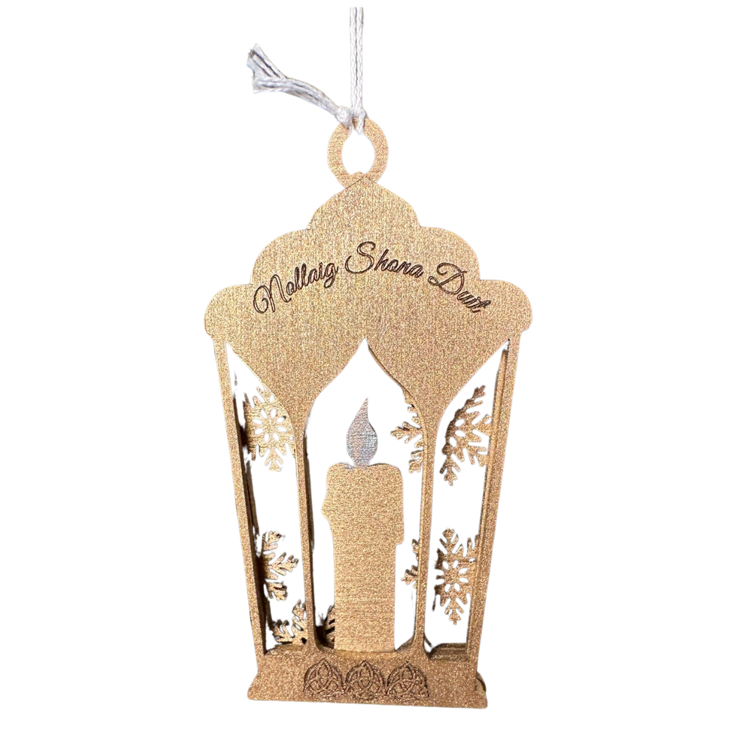 Lantern Wooden Ornament