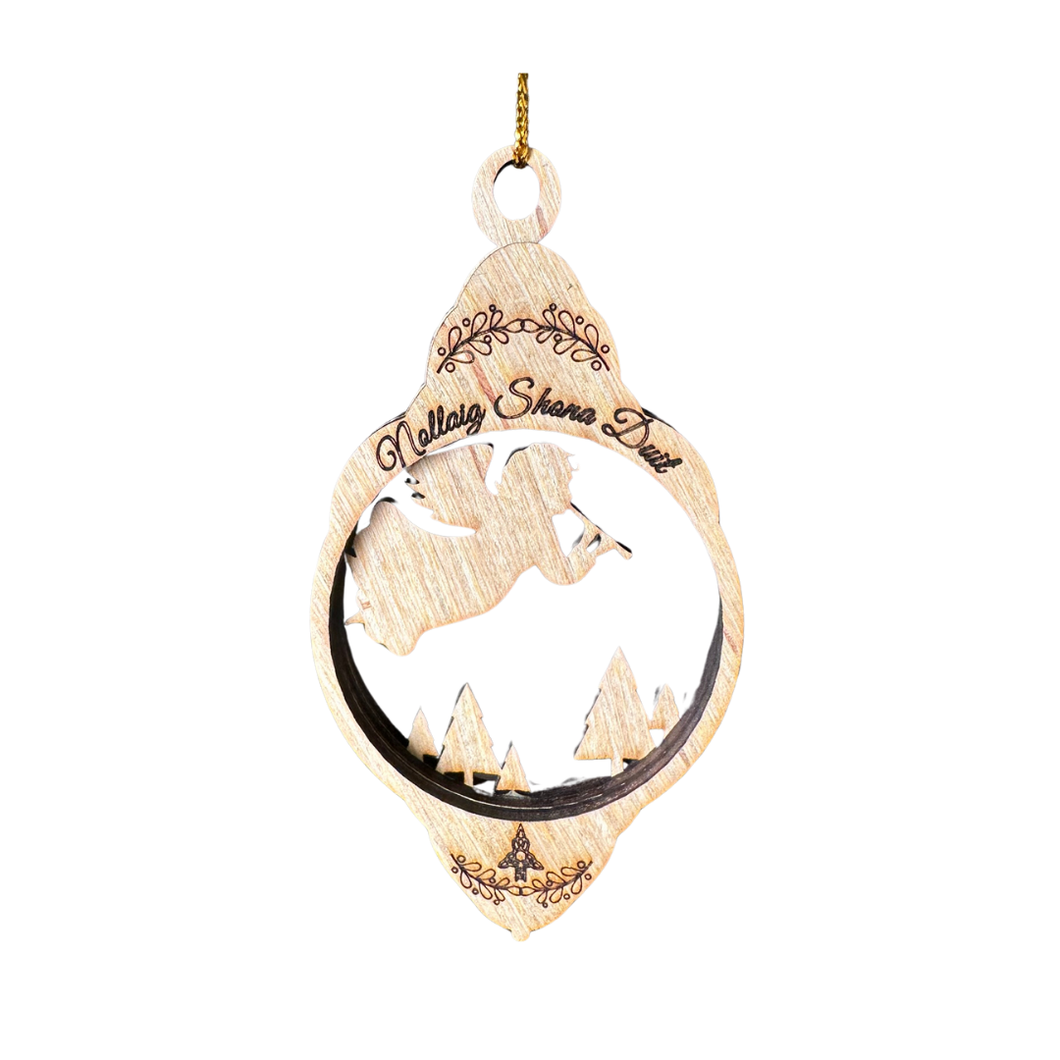 Harking Angel Wooden Ornament