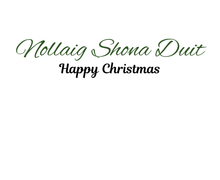 Load image into Gallery viewer, Sunset on a Green Snowy Mountain Christmas Landscape Card
